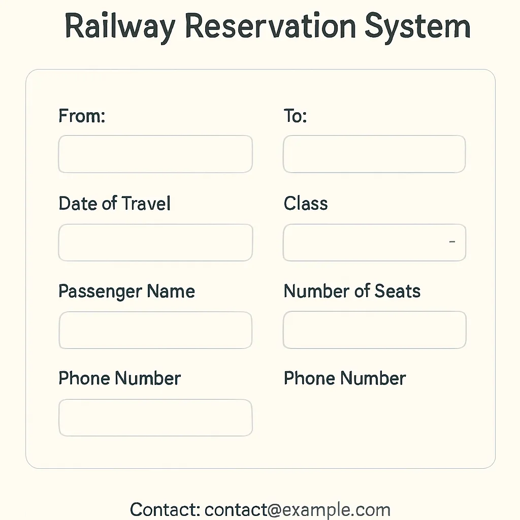 Railway Reservation System